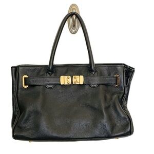 Onna Ehrlich Handbag Black Maya Pebbled Leather Pre-loved in Good Condition.